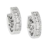 Pair of Huggie-Style Diamond Earrings