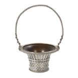 Silvered Bronze Basket-Form Jardiniere