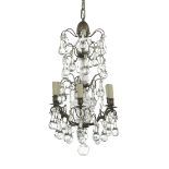 French Bronze and Crystal Chandelier