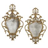 Pair of Neoclassical-Style Giltwood Mirrors