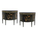 Pair of Louis XVI-Style Marble-Top Commodes