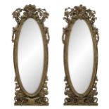 Pair of American Giltwood Pier Mirrors