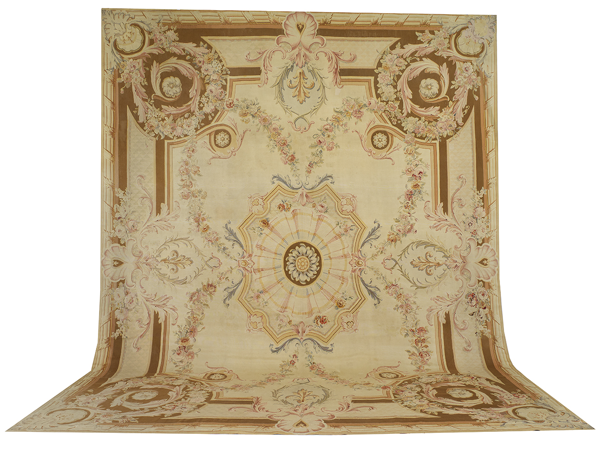 Semi-Antique Aubusson Carpet