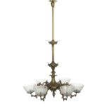 American Rococo Revival Bronze Gasolier