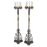 Pair of Baronial-Style Torcheres