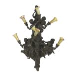 French Belle Epoque Patinated Bronze Sconce