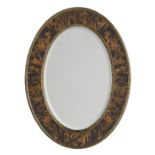 Faux Tortoiseshell Oval Mirror