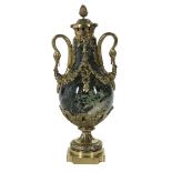 French Bronze and Marble Potpourri Urn