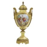 French Bronze-Mounted Sevres-Style Urn