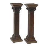 Pair of Neoclassical-Style Mahogany Pedestals
