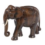 Large Carved Ironwood Elephant