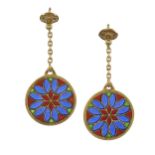 Pair of "Stained Glass Window" Earrings