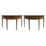Pair of Edwardian Mixed Woods Side Tables