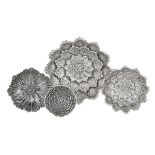Four Buccellati Sterling Silver Flower Dishes