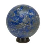 Large Lapis Lazuli Orb on a Bronze Stand