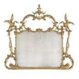 Carved Giltwood Overmantel Mirror