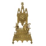 French Restauration Gothic Revival Clock