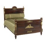 Empire-Style Gilt-Bronze-Mounted Mahogany Bed