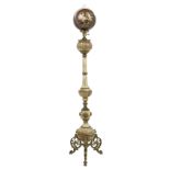 Victorian Onyx and Brass Piano Lamp