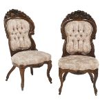 Pair of Rosewood Side Chairs, Attributed to Belter