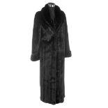 Lustrous Black Mink Opera-Length Coat