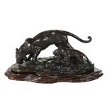 Patinated Bronze Animalier Group