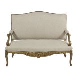 Regence-Style Giltwood Settee