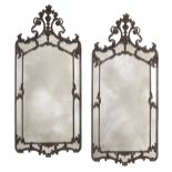 Pair of Italian Silver-Gilt Mirrors