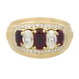 Gentleman's Diamond and Ruby Ring