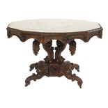 American Rosewood Table, Attributed to Belter