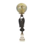 Napoleon III Bronze & Marble Candelabrum Standard