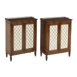 Pair of Regency-Style Mahogany Cabinets