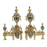 Pair of French Gilt-Bronze Chenets