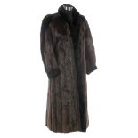 Vintage Expresso & Black Beaver Full-Length Coat