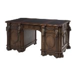 William IV-Style Mahogany Partner's Desk