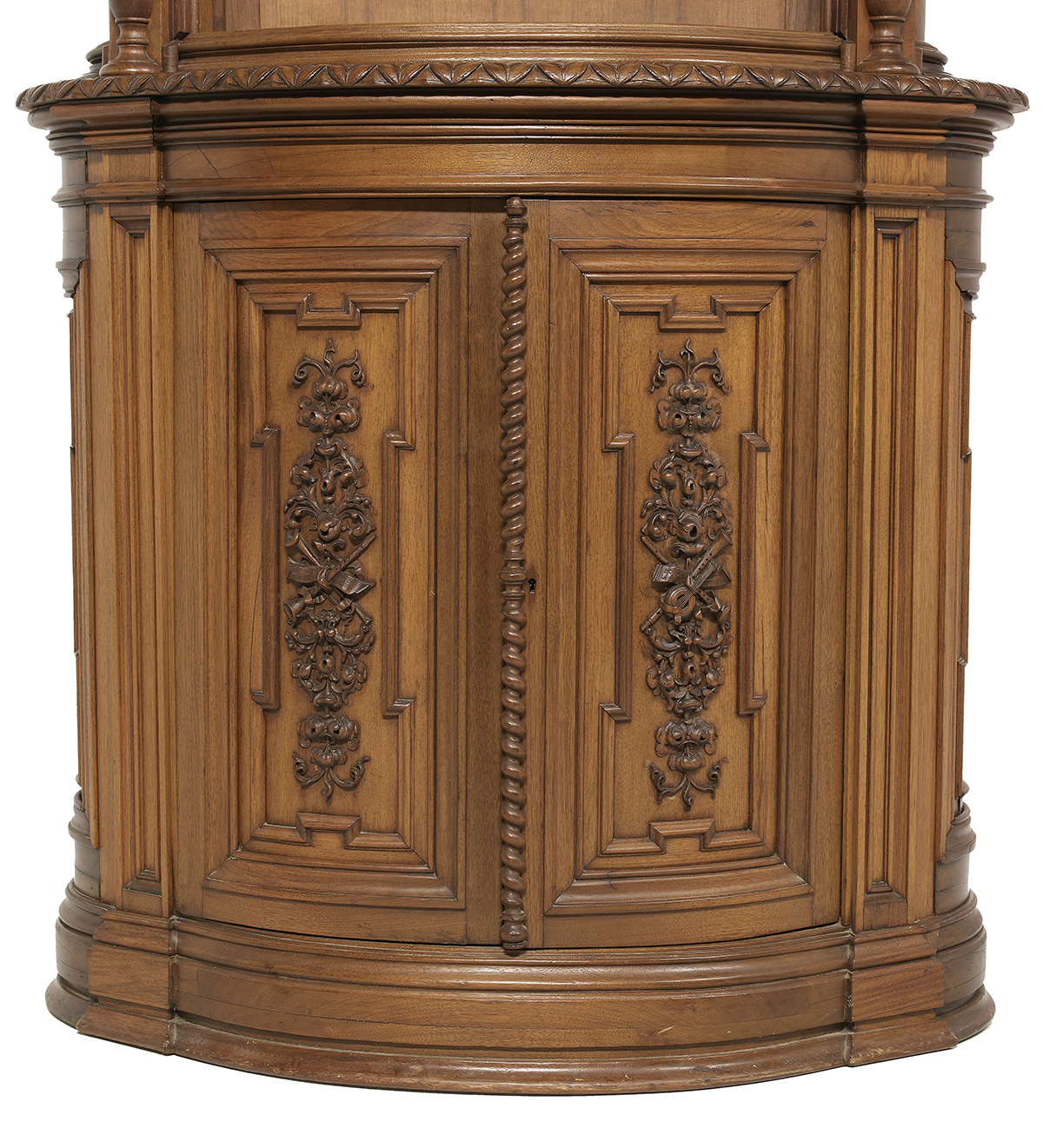 American Carved Walnut Vitrine/Cabinet - Image 4 of 6