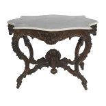American Rococo Revival Rosewood Center Table