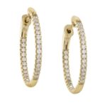 Pair of Diamond Hoop Earrings