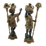 Tall Pair of Bronze Blackamoor Figures