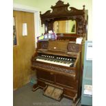A Mahogany cased Harmonium ''Sandringham Organ, Wm.
