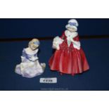 Two Royal Doulton figures; "Mary had a little lamb" and "Lavinia".