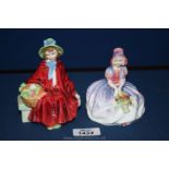 Two Royal Doulton figures; "Linda" and "Monica".