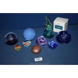 A quantity of Paperweights including Caithness, Isle of Wight, Isle of Man, etc.