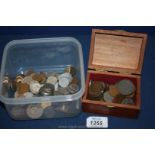 A quantity of French and United Kingdom coins