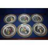 A set of six Adams Cries of London dinner plates.