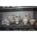 A Royal Doulton 'Josephine' and 'Josephine Platinum' part Coffee and Tea service including six
