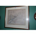 A New & Correct Map of the Counties of Gloucester & Monmouth by John Haywood a Hand Coloured