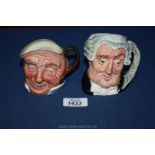 Two Royal Doulton Character Jugs: "The Lawyer" and "Farmer John".