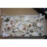 A large quantity of crested ware china.