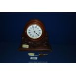 A 1920's Oak Mantle Clock,